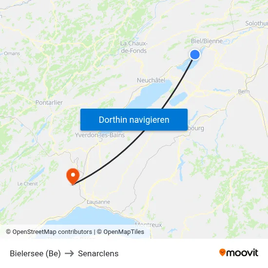 Bielersee (Be) to Senarclens map
