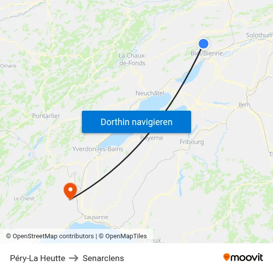 Péry-La Heutte to Senarclens map