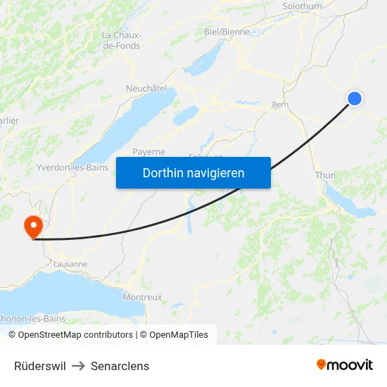 Rüderswil to Senarclens map