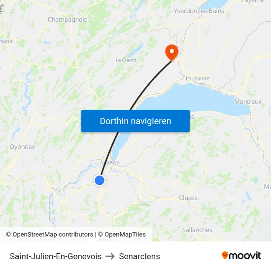 Saint-Julien-En-Genevois to Senarclens map