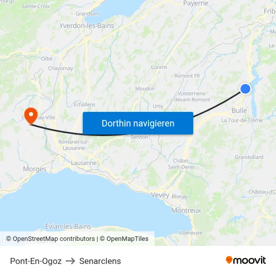 Pont-En-Ogoz to Senarclens map