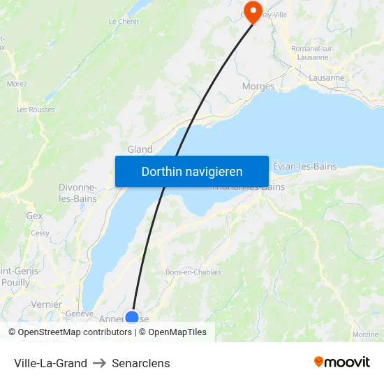 Ville-La-Grand to Senarclens map