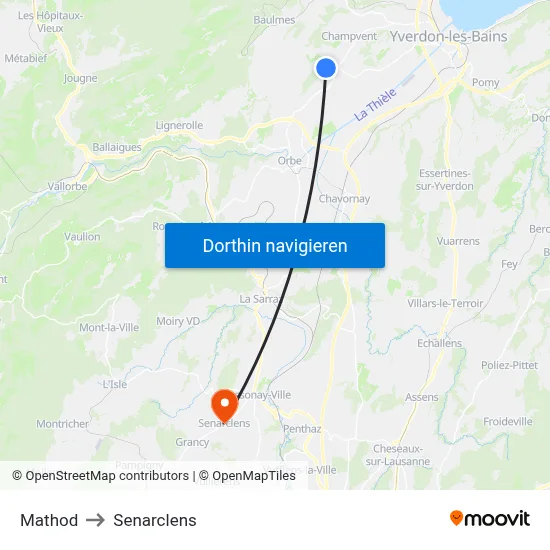 Mathod to Senarclens map