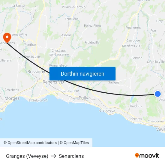 Granges (Veveyse) to Senarclens map