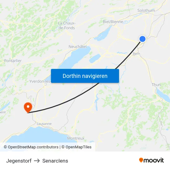 Jegenstorf to Senarclens map
