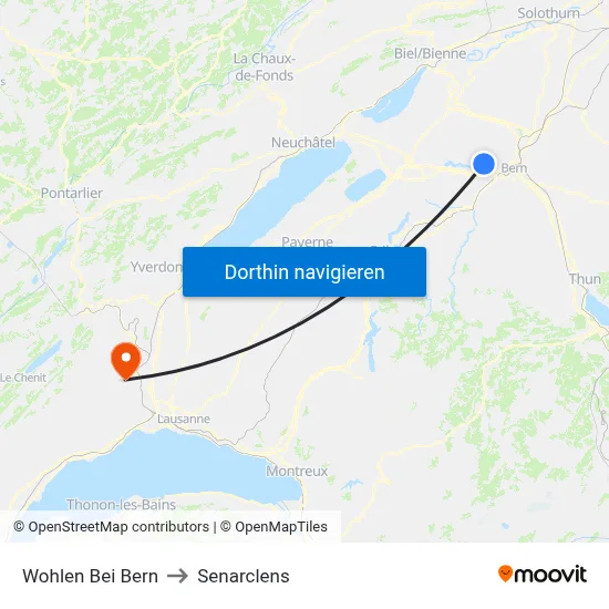 Wohlen Bei Bern to Senarclens map