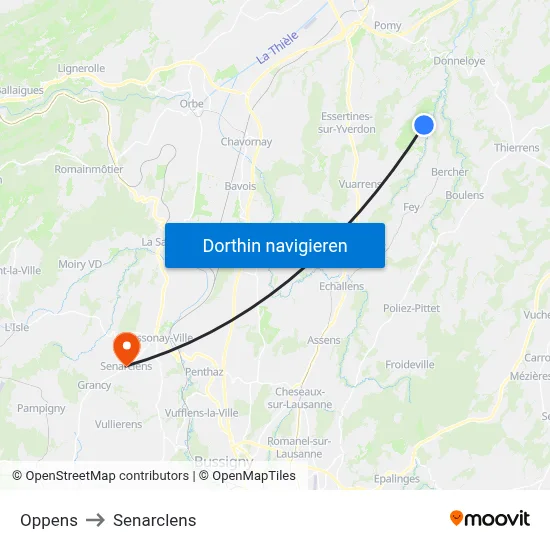 Oppens to Senarclens map