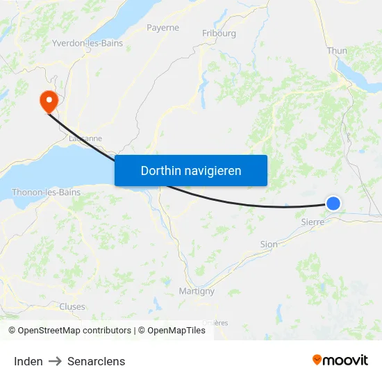 Inden to Senarclens map