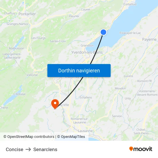 Concise to Senarclens map