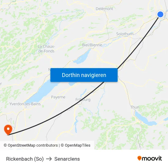 Rickenbach (So) to Senarclens map
