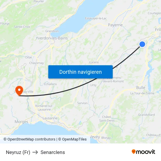 Neyruz (Fr) to Senarclens map