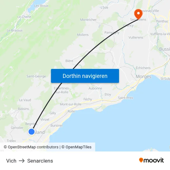 Vich to Senarclens map