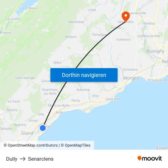 Dully to Senarclens map