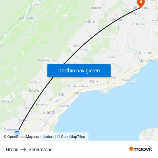 Grens to Senarclens map