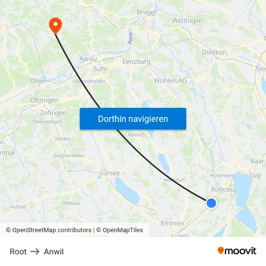 Root to Anwil map