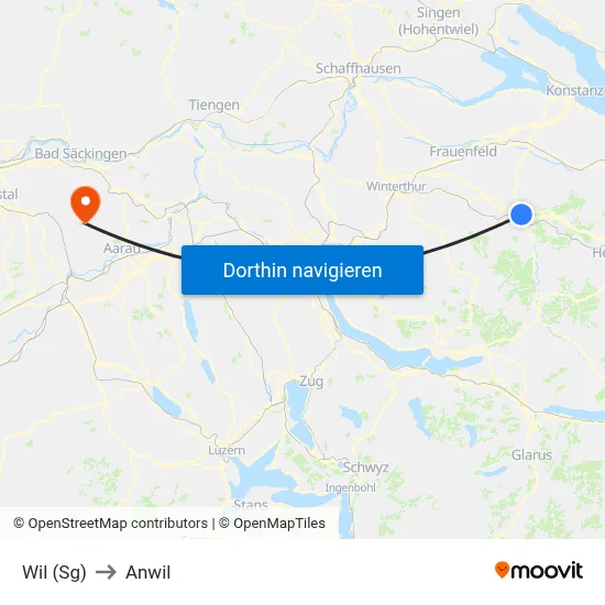 Wil (Sg) to Anwil map