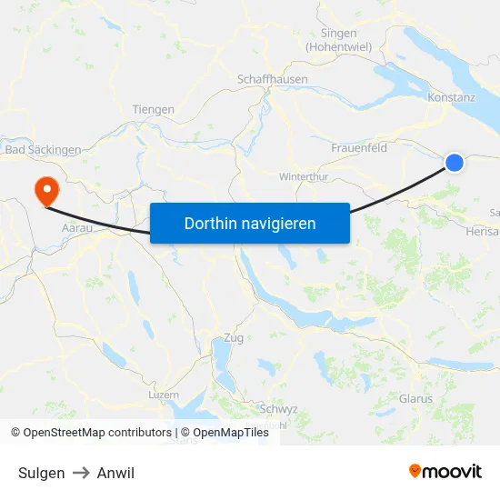 Sulgen to Anwil map