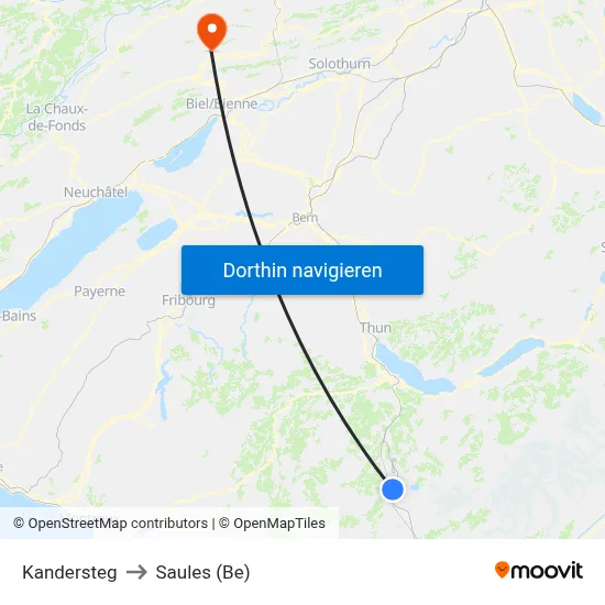 Kandersteg to Saules (Be) map