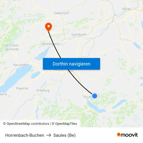 Horrenbach-Buchen to Saules (Be) map
