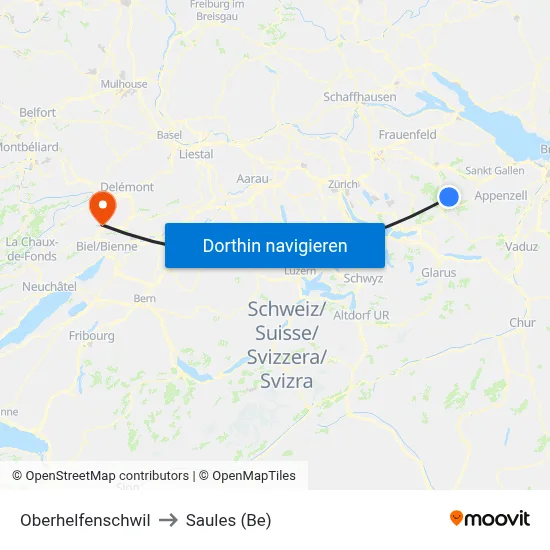 Oberhelfenschwil to Saules (Be) map