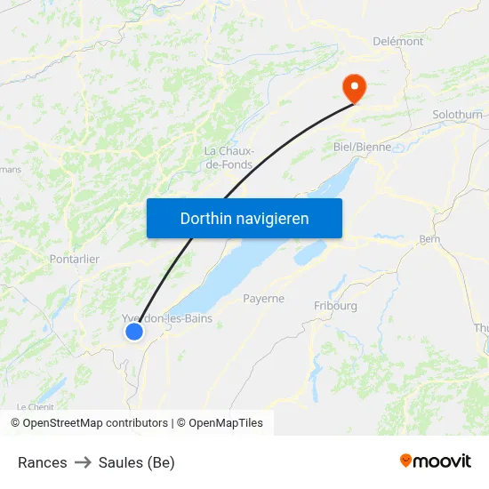 Rances to Saules (Be) map