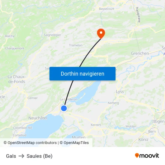 Gals to Saules (Be) map