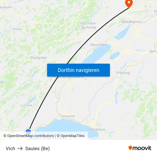 Vich to Saules (Be) map