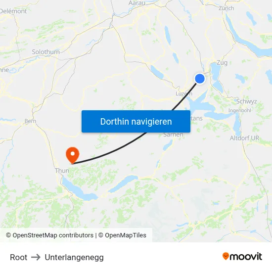 Root to Unterlangenegg map