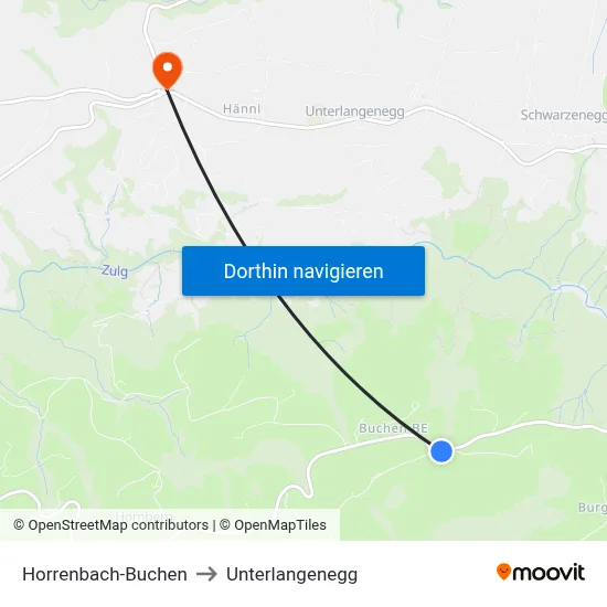 Horrenbach-Buchen to Unterlangenegg map