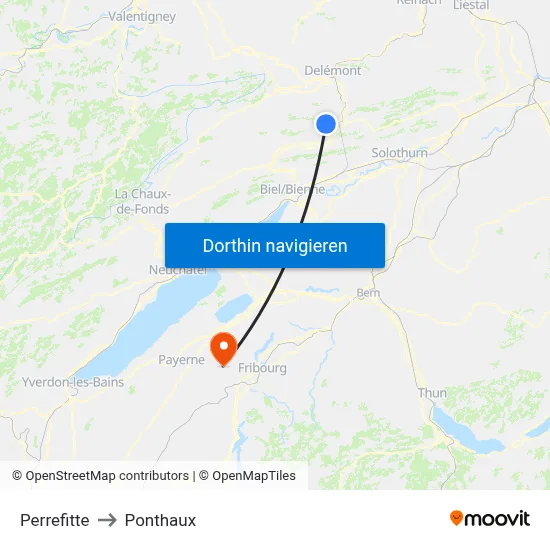 Perrefitte to Ponthaux map