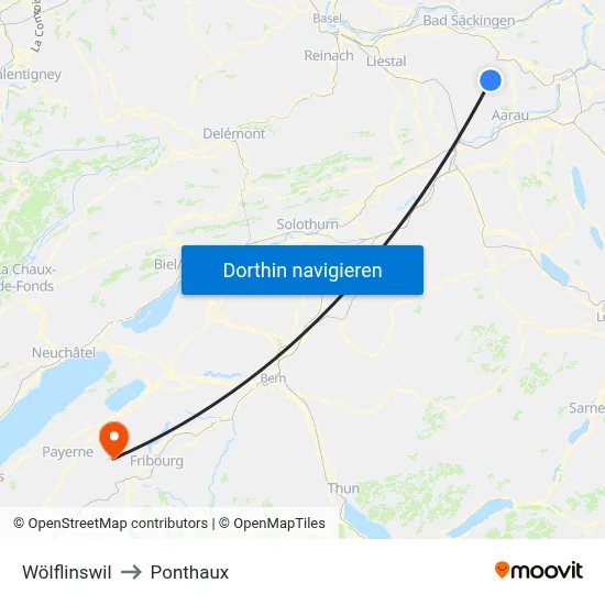 Wölflinswil to Ponthaux map