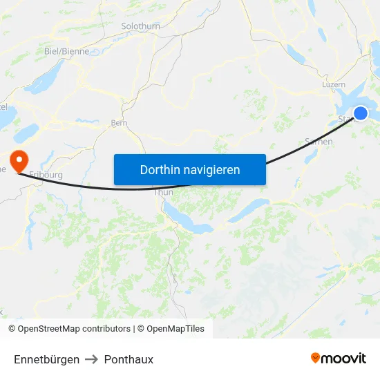 Ennetbürgen to Ponthaux map