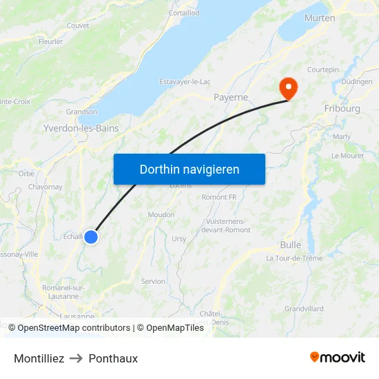 Montilliez to Ponthaux map