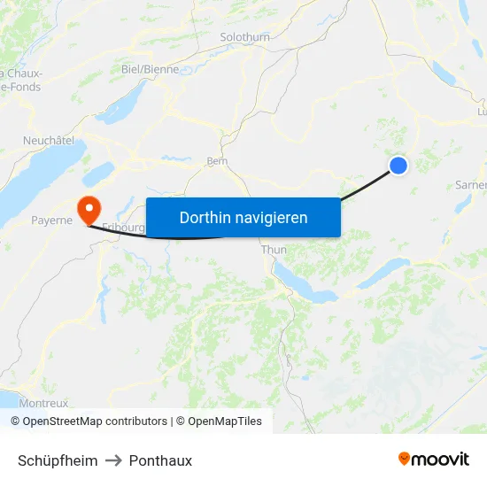 Schüpfheim to Ponthaux map