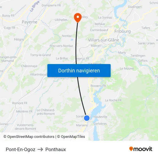 Pont-En-Ogoz to Ponthaux map