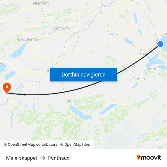 Meierskappel to Ponthaux map