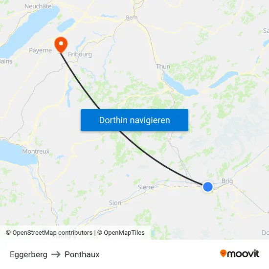 Eggerberg to Ponthaux map