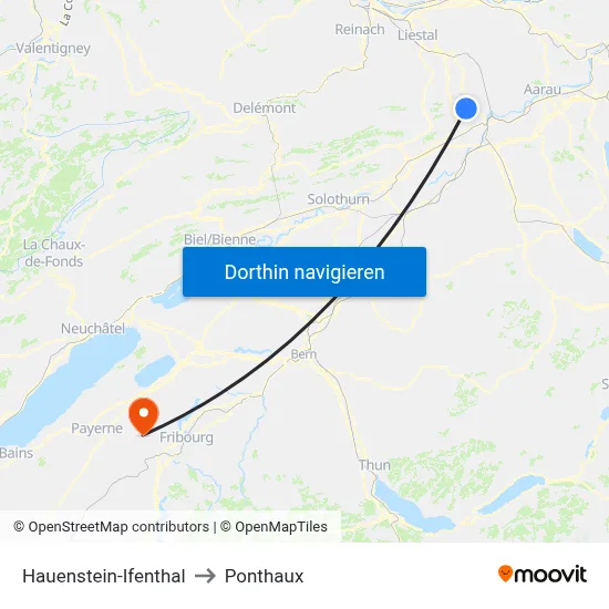 Hauenstein-Ifenthal to Ponthaux map