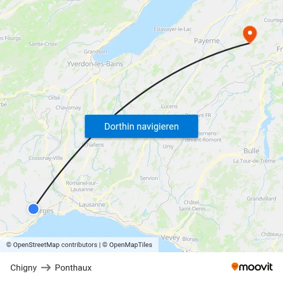 Chigny to Ponthaux map
