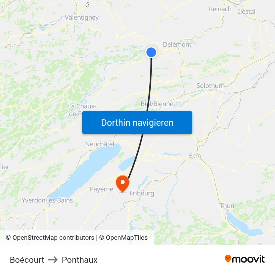 Boécourt to Ponthaux map
