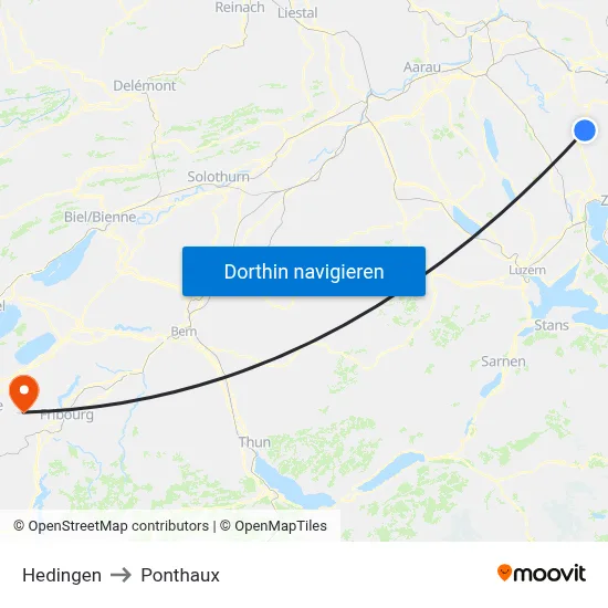 Hedingen to Ponthaux map