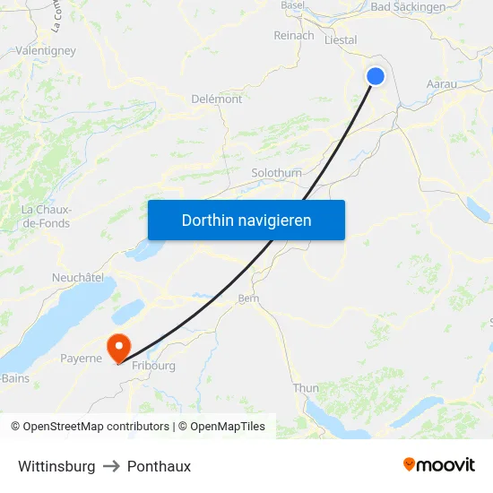 Wittinsburg to Ponthaux map