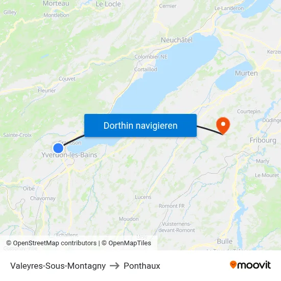 Valeyres-Sous-Montagny to Ponthaux map