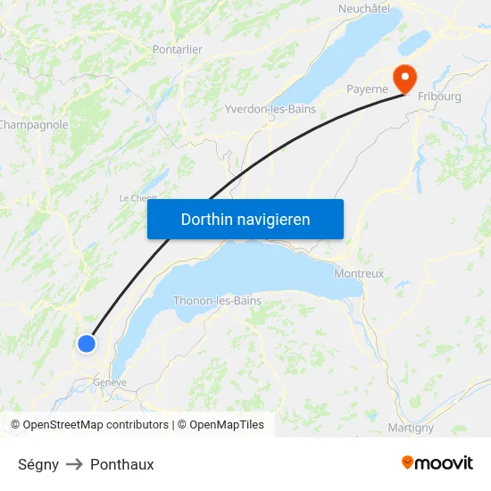 Ségny to Ponthaux map