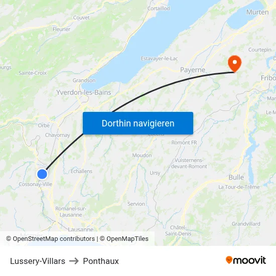 Lussery-Villars to Ponthaux map