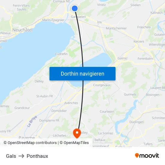 Gals to Ponthaux map