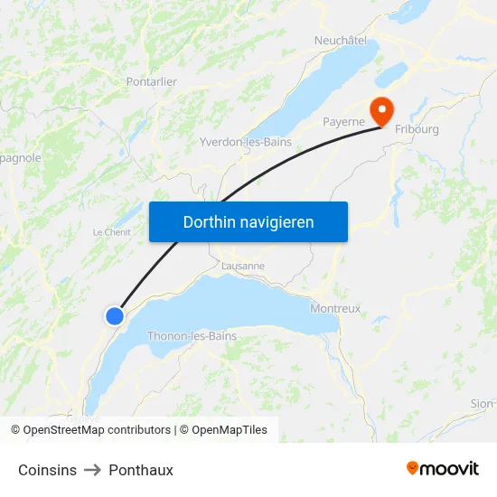 Coinsins to Ponthaux map