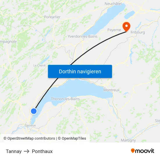 Tannay to Ponthaux map