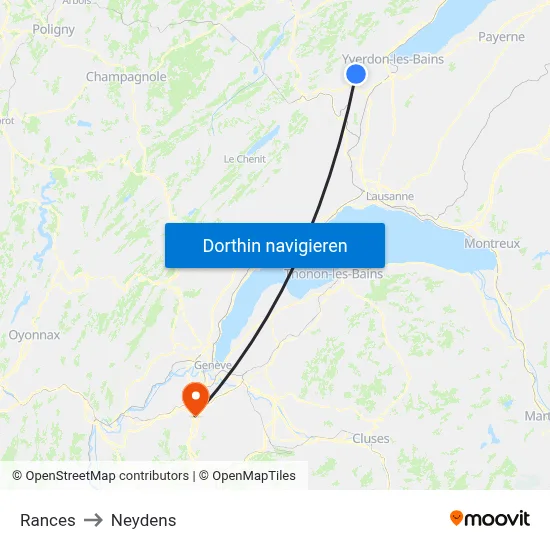 Rances to Neydens map