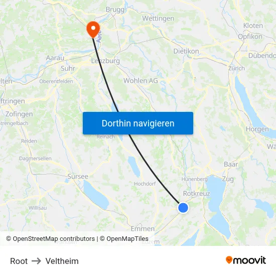 Root to Veltheim map